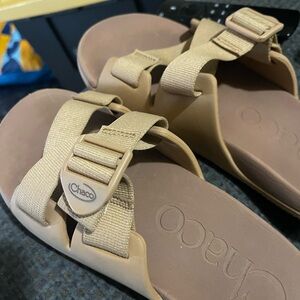 Chaco Beige/Tan Adjustable Slide Sandals